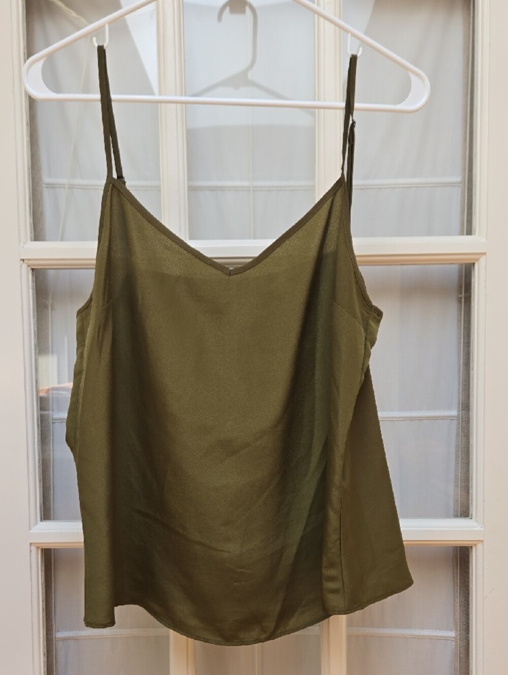 J. Crew Womens Moss Green Lace Button-Up Blouse with Cami - Picture 3 of 5